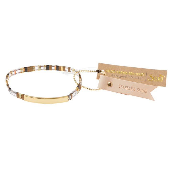 Good Karma Miyuki Bracelet | Sparkle & Shine - Topaz/Gold for wholesale by Scout Curated Wears