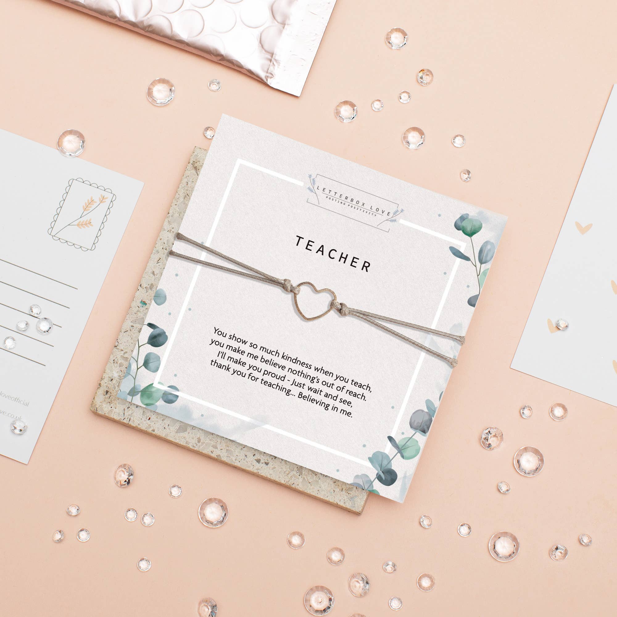 Letterbox Love Bracelets – wholesale Charm/dangle bracelet – Teacher Thank you Bracelet | End of Term Gifts 1