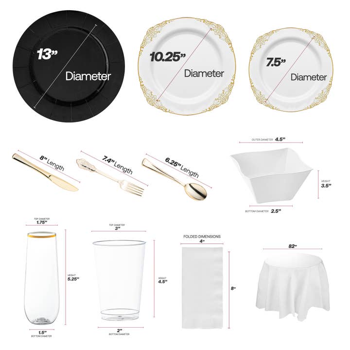 Smarty had a Party - Wholesale Tableware set - The Hollywood Hangover Package - 50 Sets1