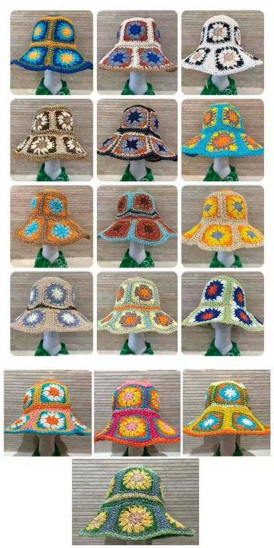 Chenson & Gorett - Wholesale Bucket Hat - Women's - Beautiful Women's Paper Hat with Flower Design for Summer16