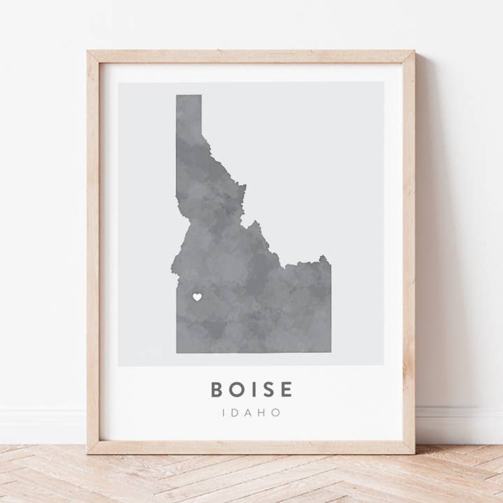 Boise, Idaho Map for wholesale by Backstory Map Co.