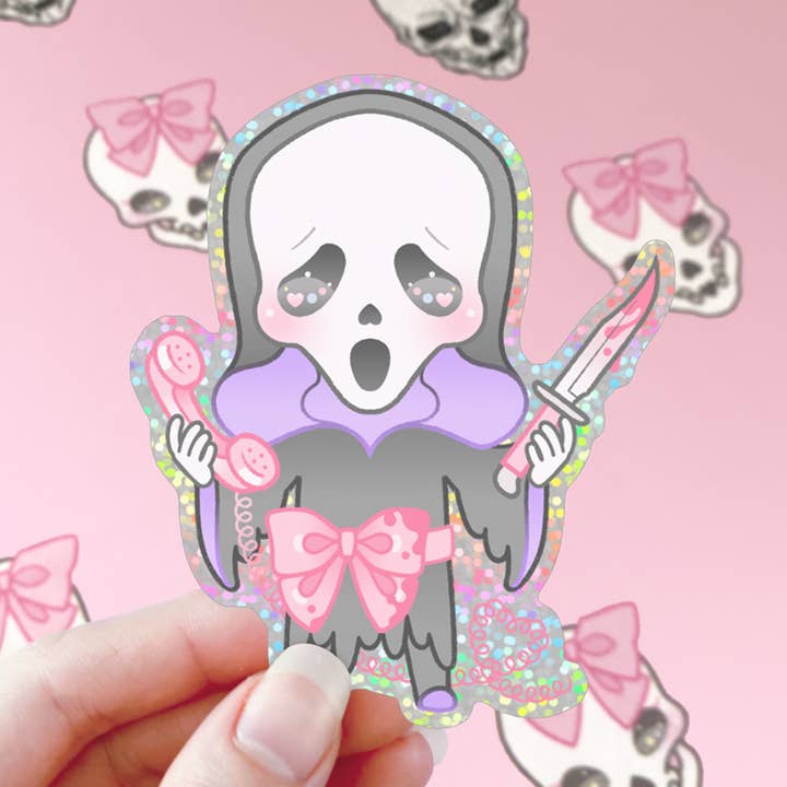Sweet Slasher Series: Ghostface Sticker for wholesale by Black Serotonin