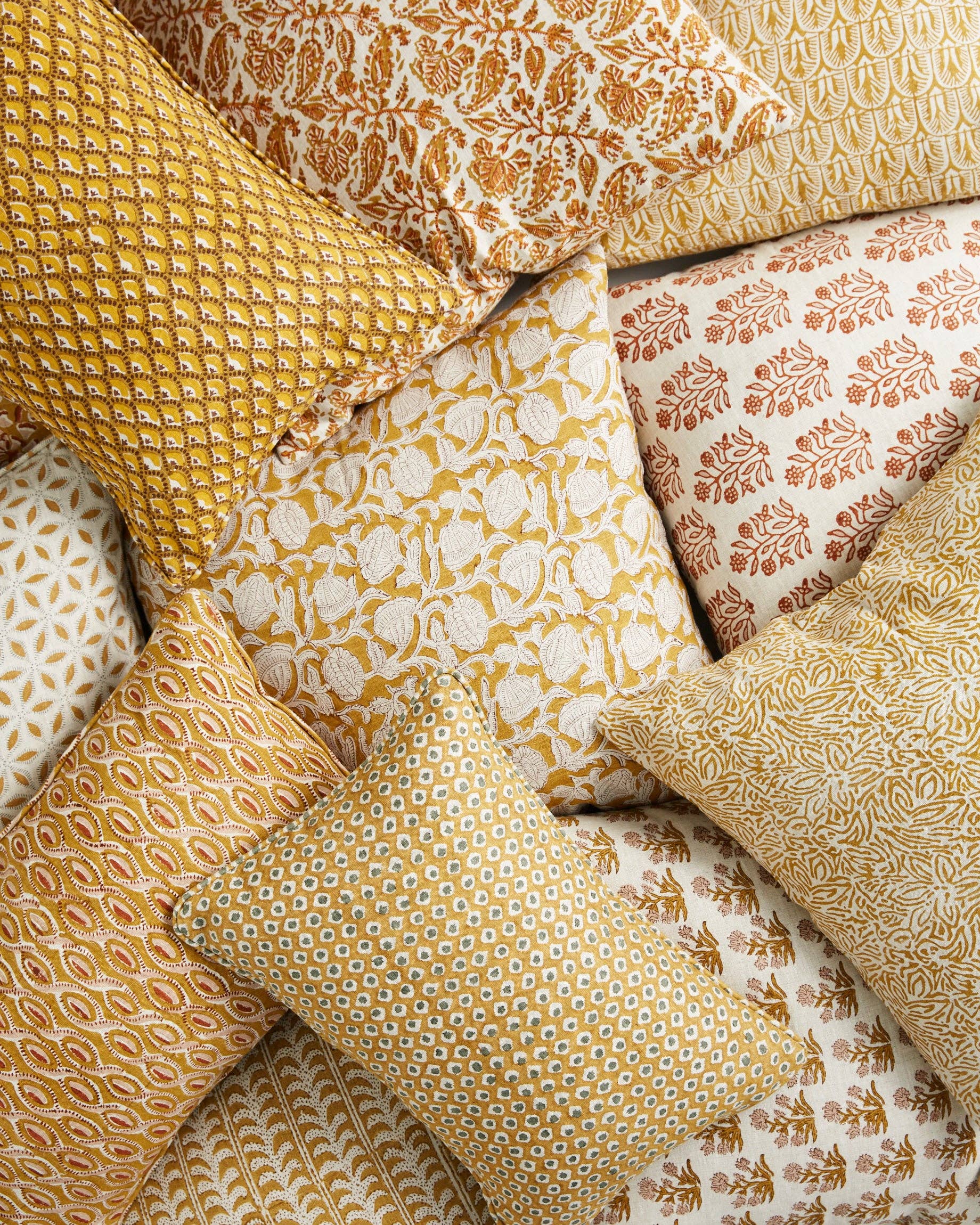 Walter G - Wholesale Throw Pillow Cover - Marbella Saffron Pillowcase7