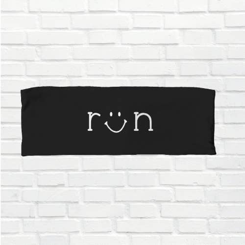 Run Smiley Sport Wicking Running Headband for wholesale by Bondi Band