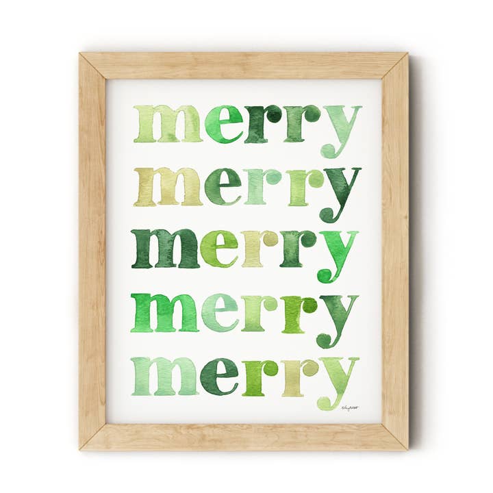 Christmas Merry - Christmas Wall Art for wholesale by KelseyMDesigns