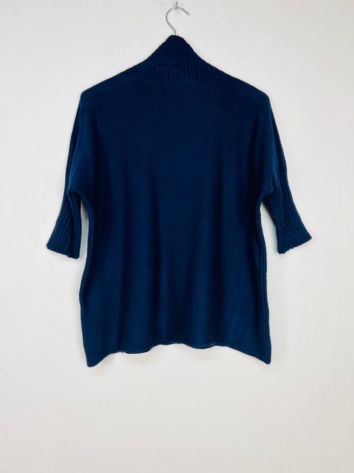 Lucky Nana - Wholesale Knit Sweater - Women's - SO 8103 Ribbed turtleneck sweater, 3/4 sleeve
