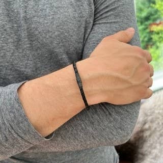 Cuir Tribal 4mm Noir ipb pour la vente par Midhaven Ltd - Tribal Steel