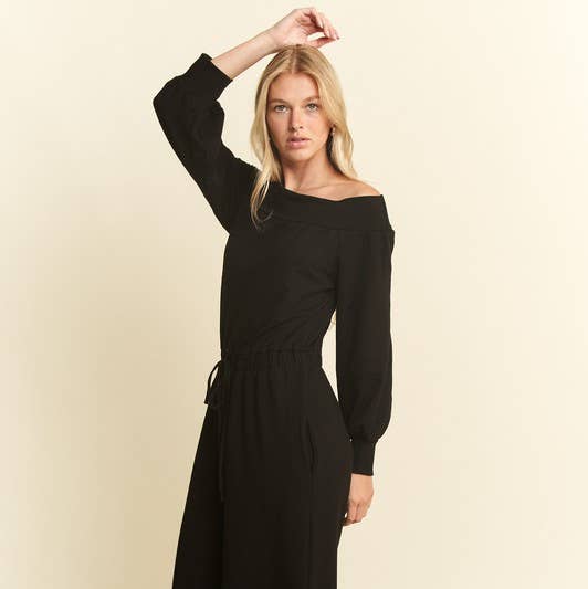 One Shoulder Terry Jumpsuit JJS6108 for wholesale by JADE BY JANE