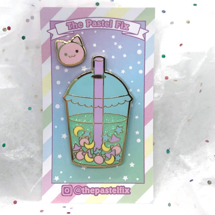 Witches Brew Boba Enamel Pin for wholesale by The Pastel Fix