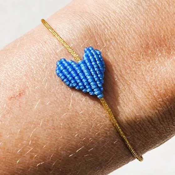 Bracelet heart light blue for wholesale by Ibiza Boutique