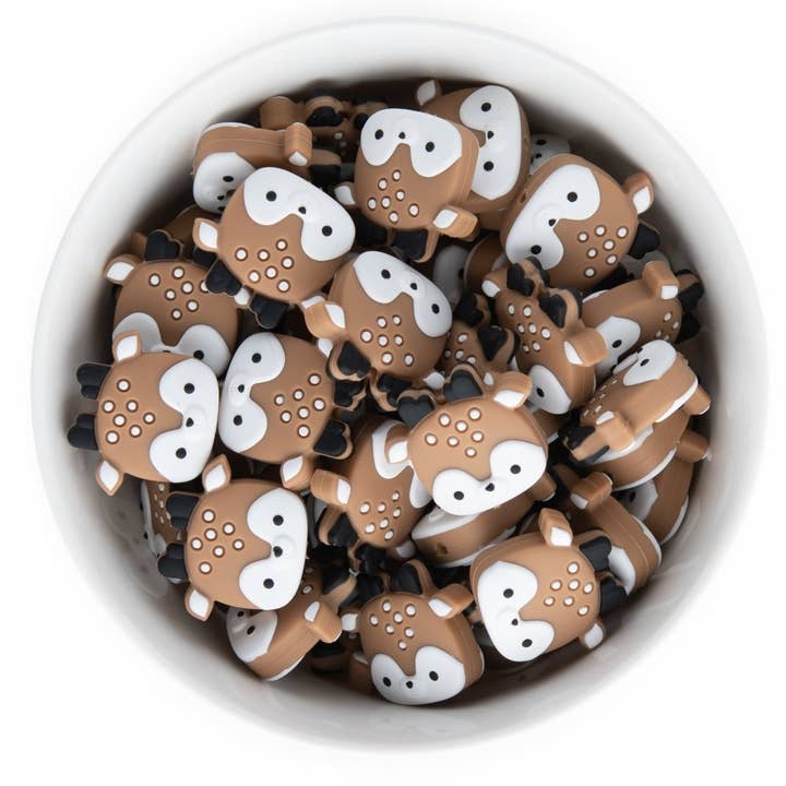 Fawn Silicone Focal Beads for wholesale by Cara & Co Silicone Craft Supply