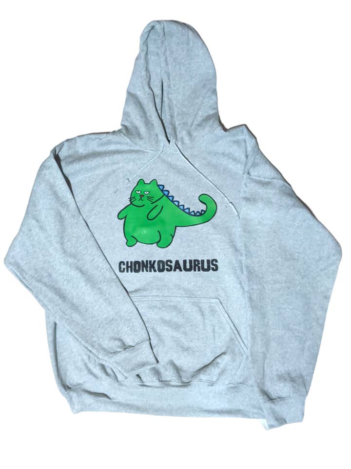 Sweatshirt à capuche pour chat Chonkosaurus pour la vente par Made By Scratch Crafts