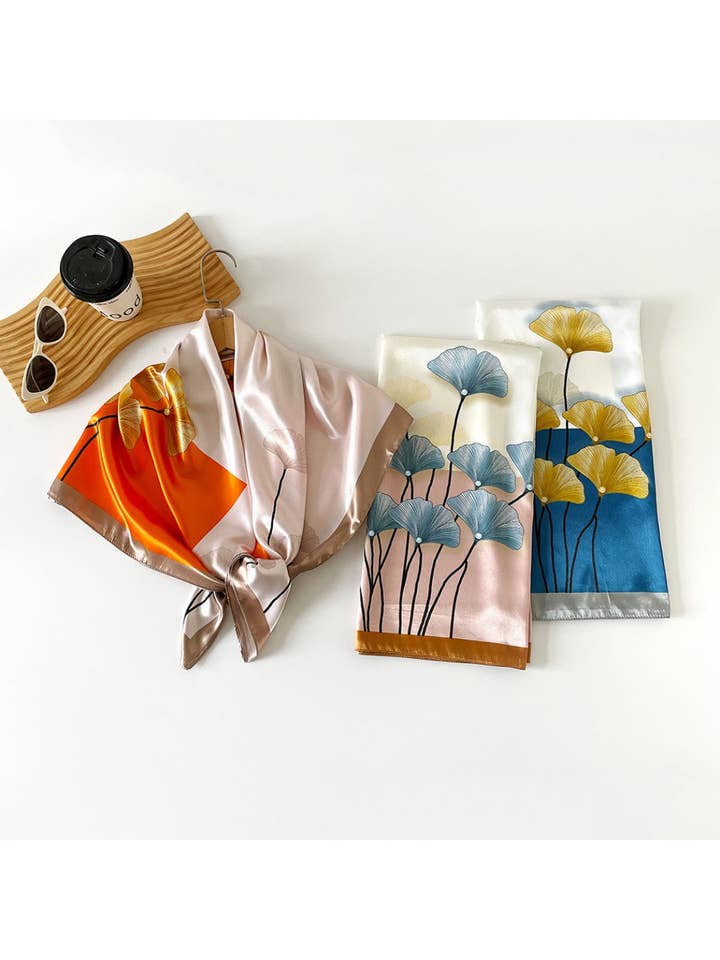 Scarvii - Ginkgo Leaf Art Print Fyrkantig Scarf för wholesale av Funkyrel® Atzbranding Limited