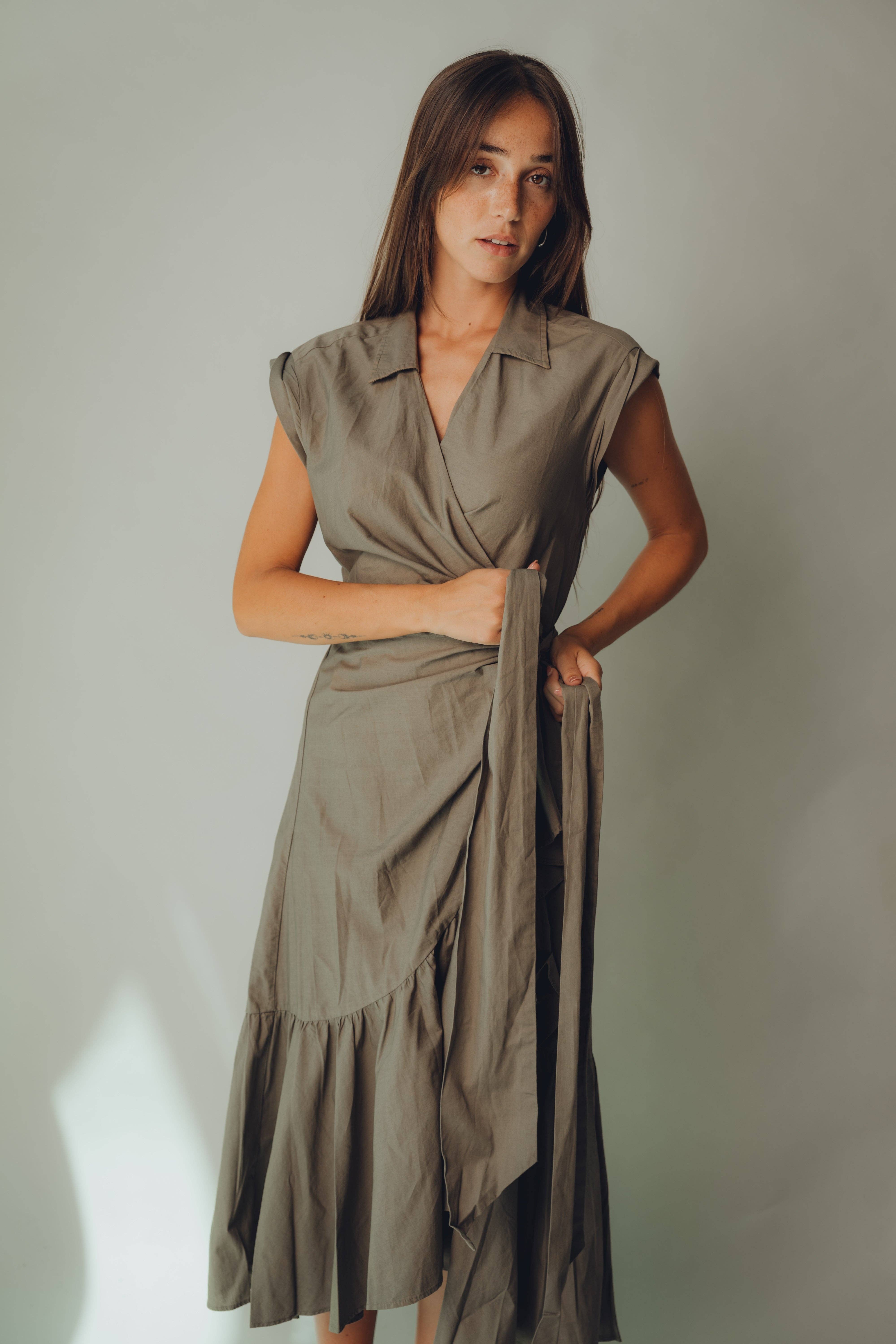 Kapda Casa - Wholesale Dress - Women's - Vestido Clásico Olivia - Vestido Clásico Lazo1