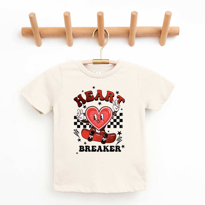 Heart Breaker Skater | Ungdoms T-shirt med Rund Hals og Korte Ærmer for engroshandel hos The Juniper Shop Wholesale
