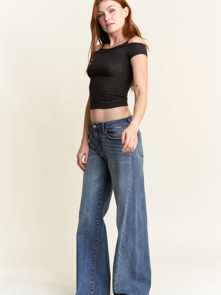 OPEN PACK Baggy Wide with Curved Side Seam WEP3585 for wholesale by ENJEAN