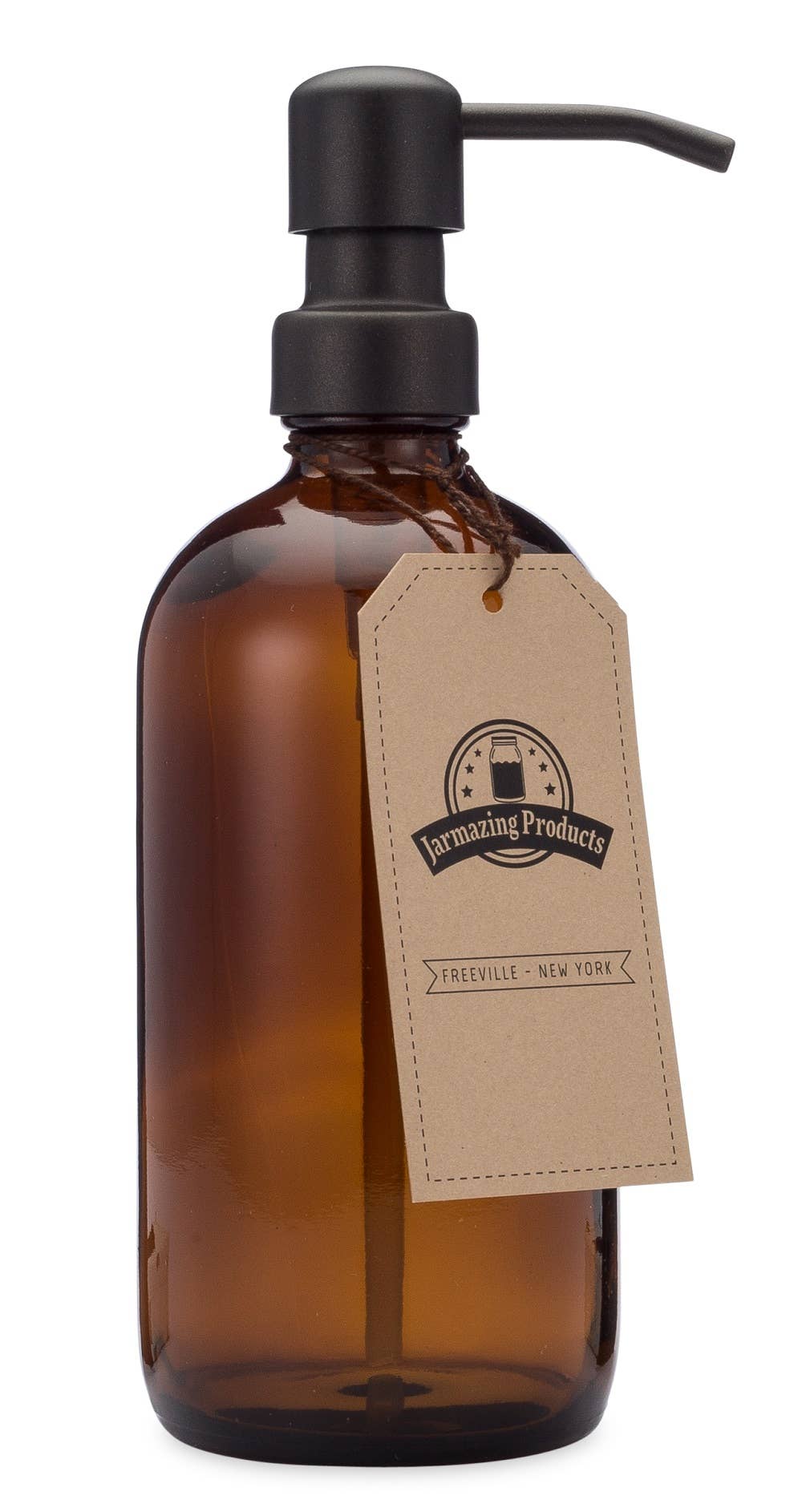 Jarmazing Products - Wholesale Soap Dispenser - Amber Glass 16oz Bottle Soap and Lotion Dispenser1