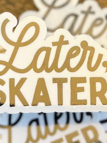 Autocollant Later Skater | Nostalgie des années 1990 | Skateboard pour la vente par Oxford Printing Company