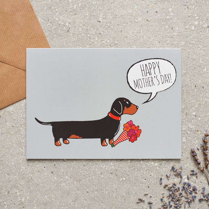 Sweet William Designs – Großhandel Muttertagskarten – Muttertagskarte - Dackel