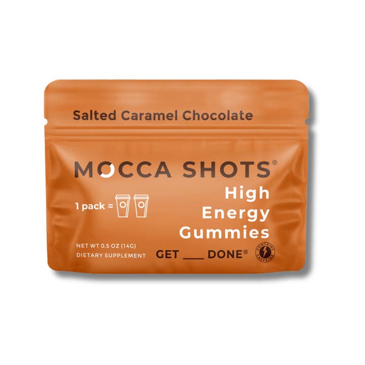 Seattle Gummy Company - Vente Supplément oral/vitamine - Gummy à la caféine et au caramel salé Mocca Shots | Paquet de 121