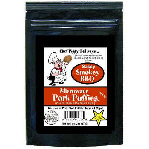 Julia's Southern Foods, LLC - Wholesale Puffed Snack - Microwave Pork Rinds Smokey BBQ 2oz Bag