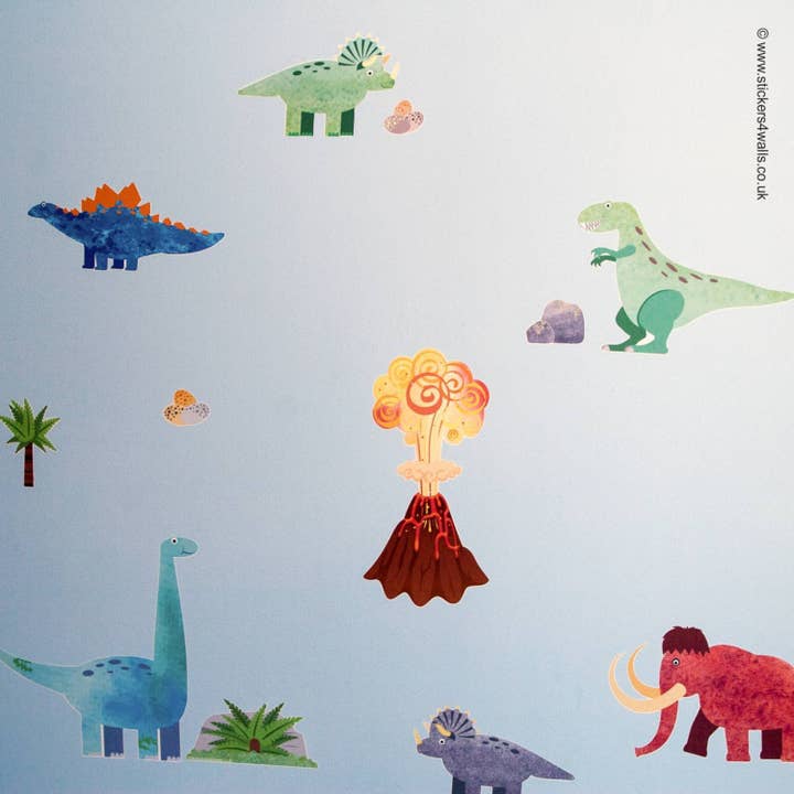 Dinosaurus- en Mammoet-thema Muurstickers - Herbruikbaar, PVC-vrij voor wholesale door FabriStick Ltd