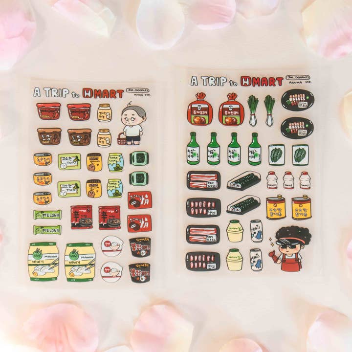 H-Mart Food Stickers | Matte Stickersheet for wholesale by JYK Doodles
