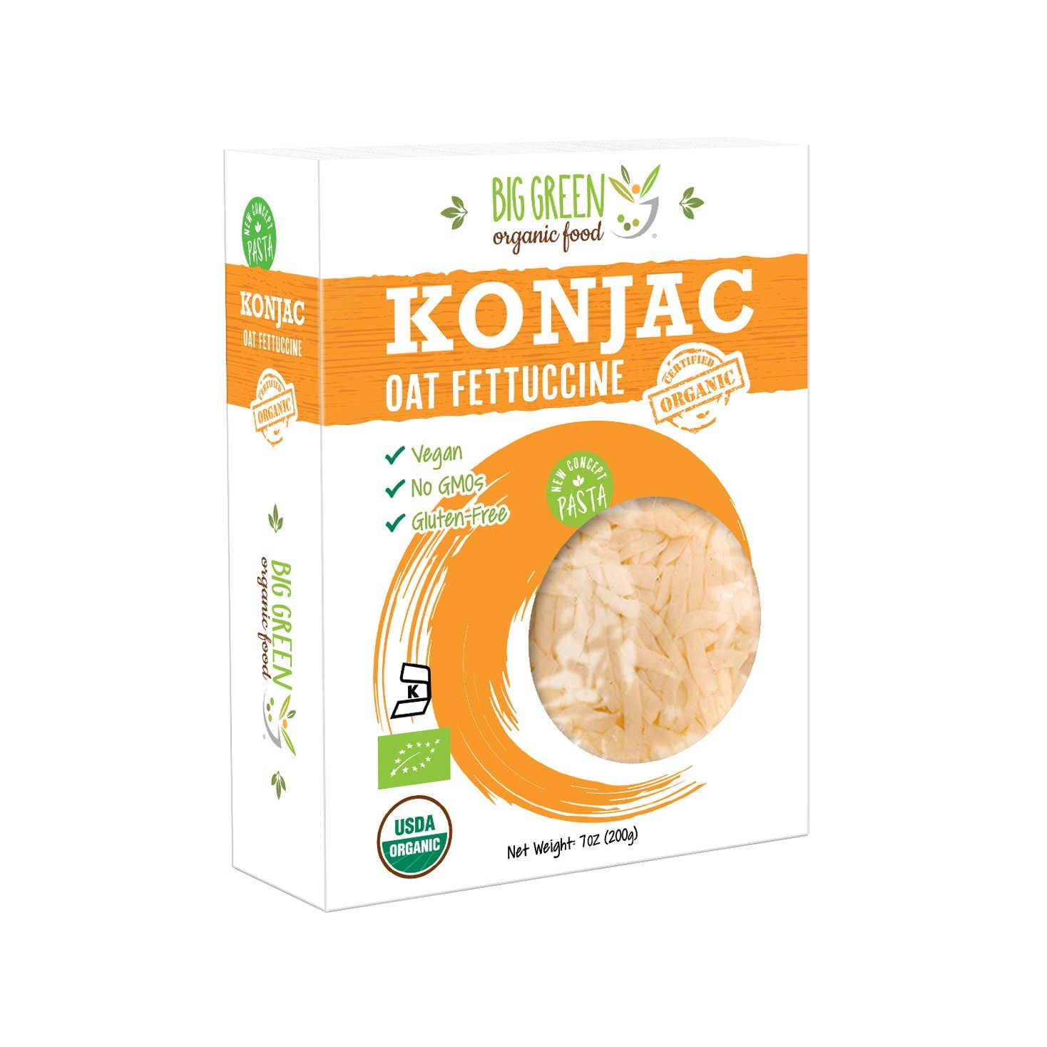 Big Green Organic Food – wholesale Pasta – Organic Konjac Oat Fettuccine