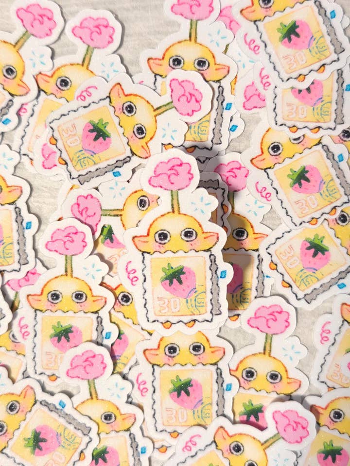 Yellow Pikmin Sticker ~ Stamp for wholesale by Hokeii Pokeii