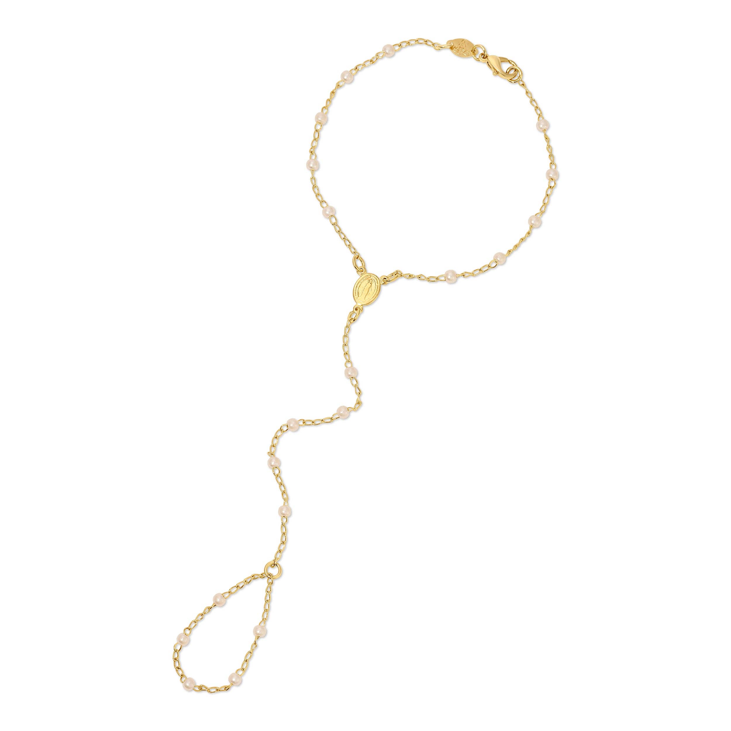 WHITE Rosary Hand Chain for wholesale on Faire0