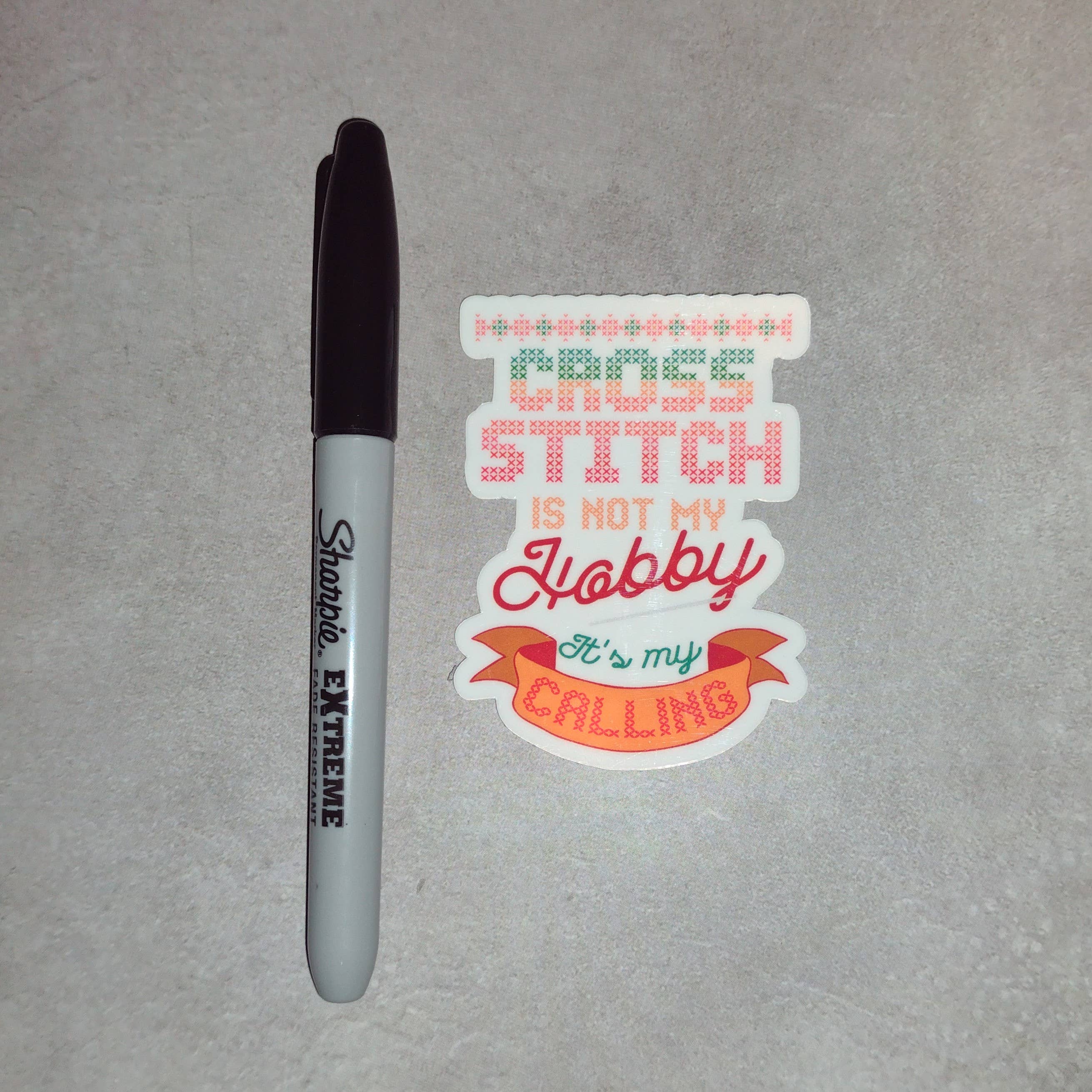 Dancing Dolphin Crafts - Wholesale Sticker - Cross Stitch Sticker | Cross Stitch Is Not My Hobby3