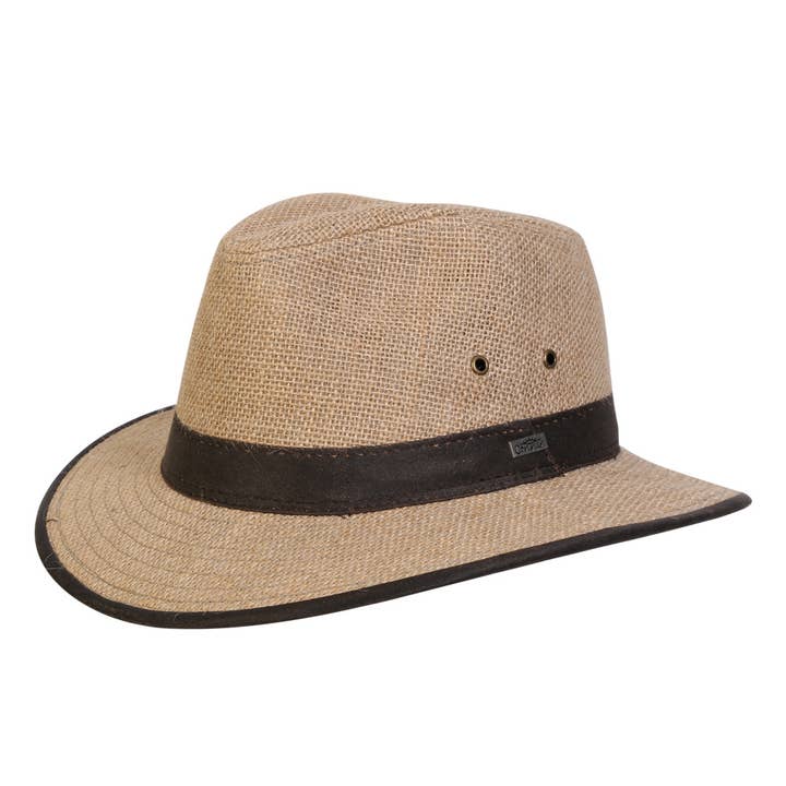 Natural Black Creek Hemp Safari Hat for wholesale on Faire