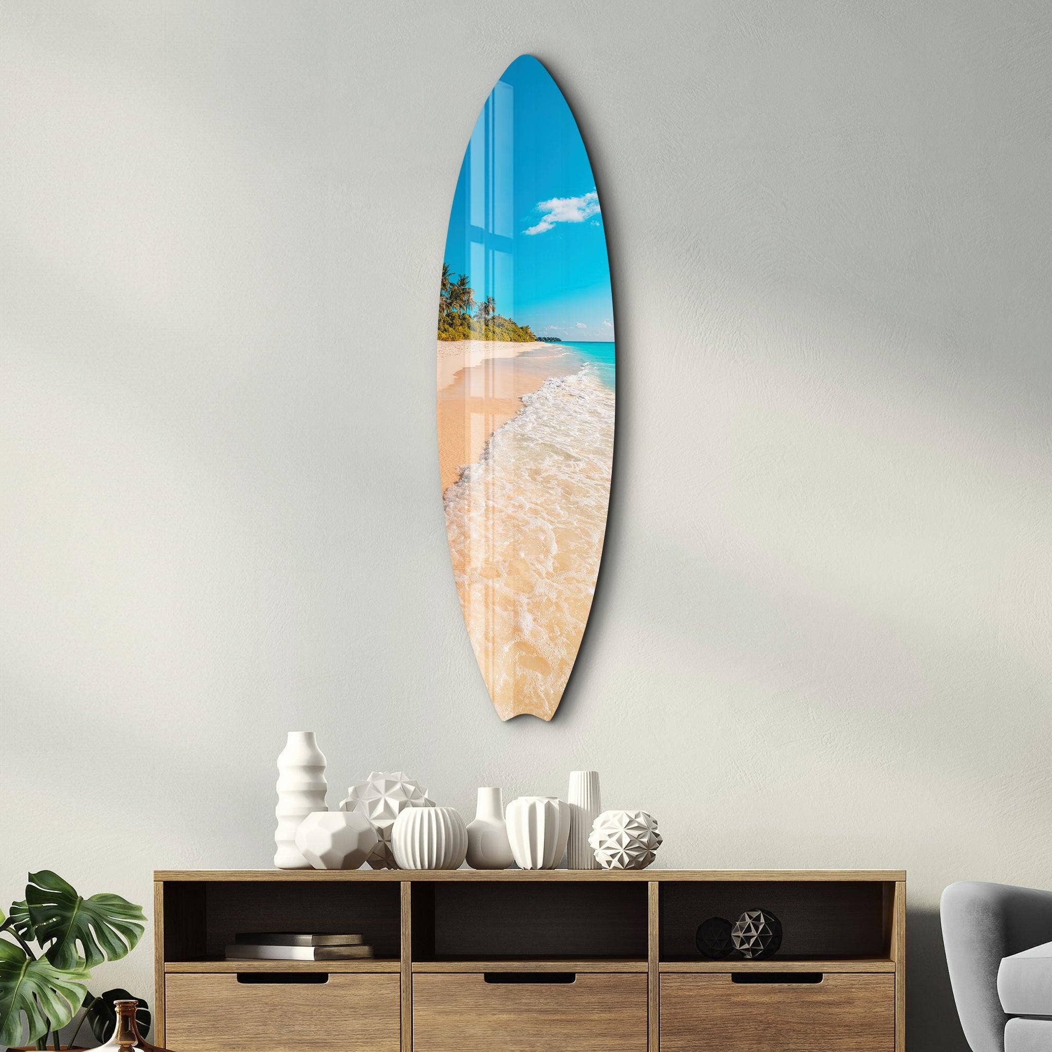 Artdesigna KG - Wholesale Wall Accent - Sandy Shores | Surfboard Glass Wall Art1
