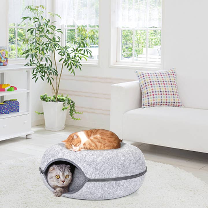 Nobleza - Venta al por mayor Cama - Gatos - Nobleza - Casa túnel para gatos en forma de rosquilla