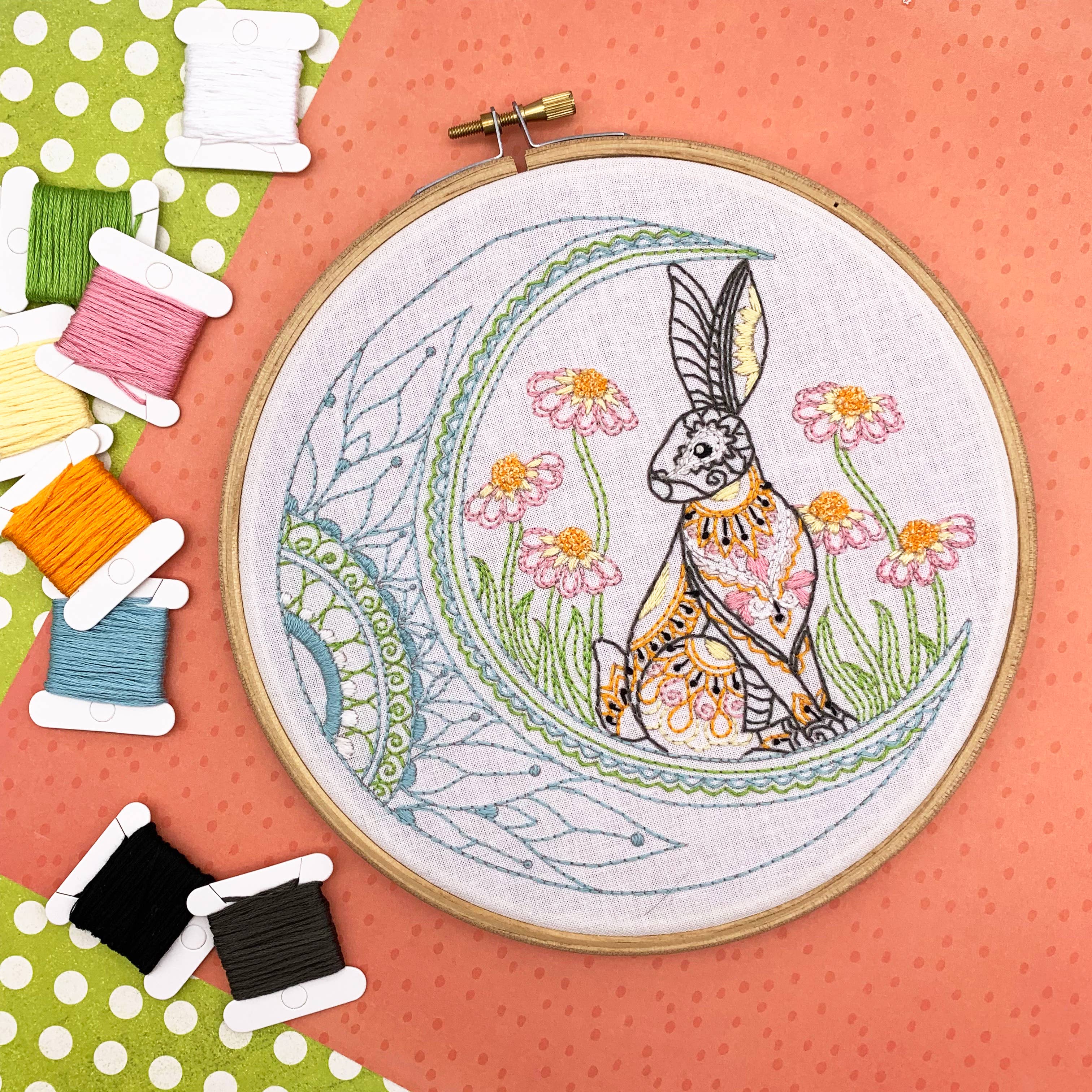 Cinnamon Stitching - Wholesale Craft Sewing Kit - Celestial Hare Embroidery Kit5
