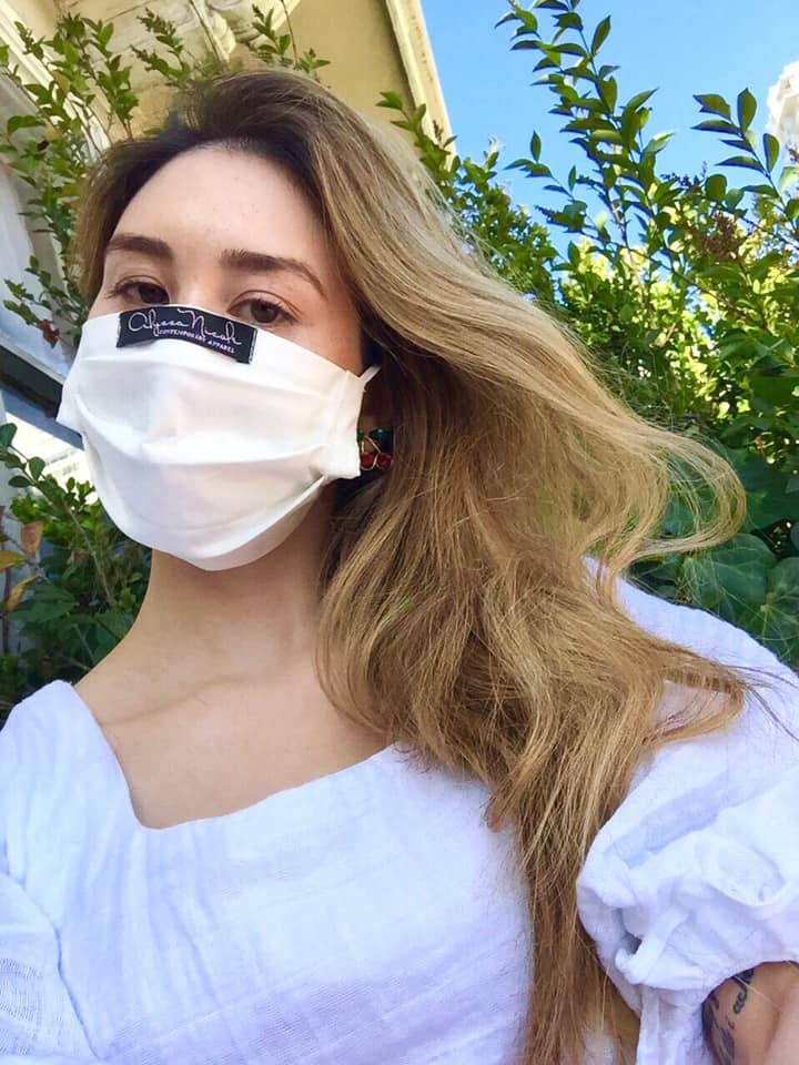 Alyssa Nicole White Logo Face Mask for wholesale by Alyssa Nicole