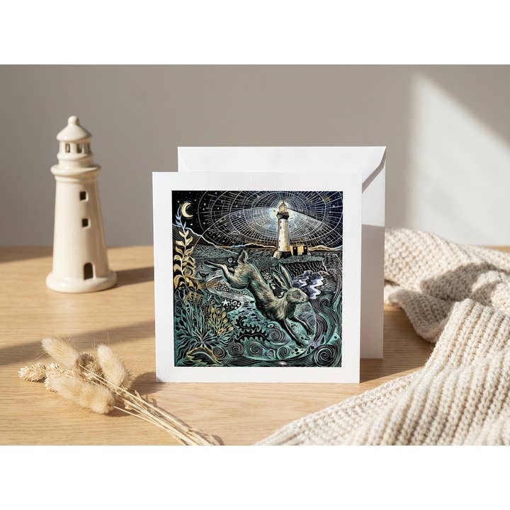 Lino Aangename Spookachtige Visioenen– Vierkante Kaart 148mm, 6 Pack voor wholesale door Jamie Poole