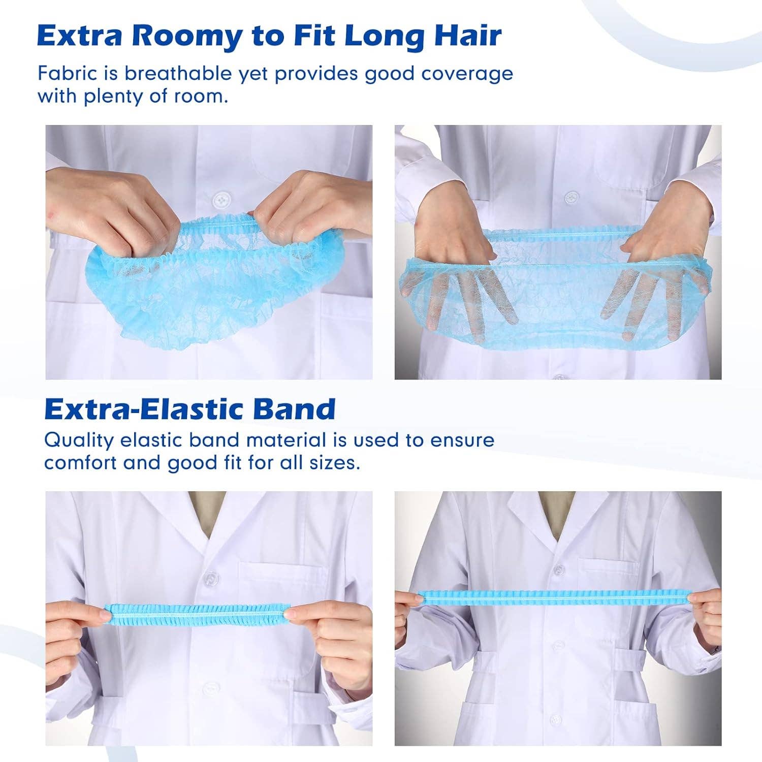 Trio Trading - Vente Accessoire pour chapeau – femme - Charlotte jetable, charlottes, filet à cheveux non tissé, taille unique2