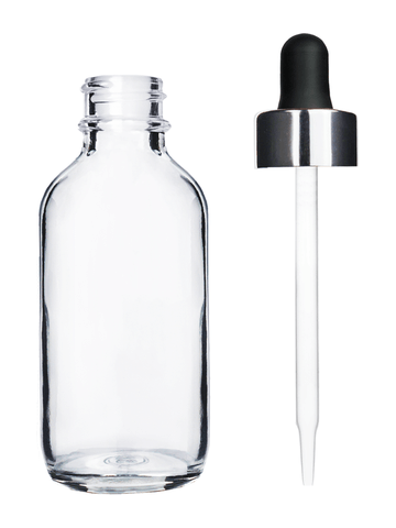 Best Bottles - Wholesale Essential Oil Holder - Boston Round Clear Bottle - 60ml (Multiple Dropper Colors)9