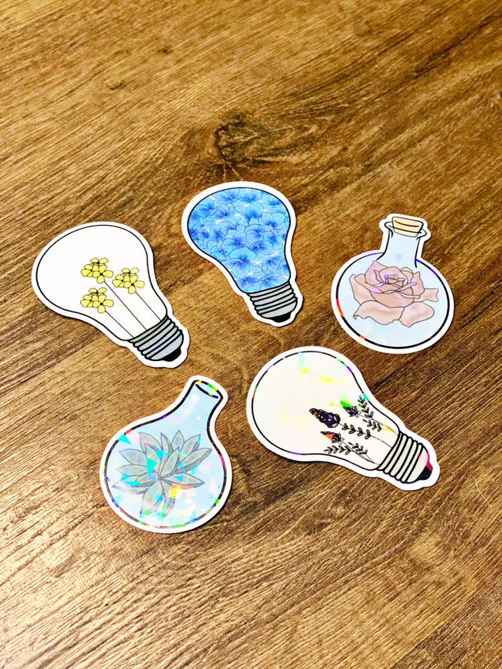 Ljusa idéer klistermärke Pack- Blommig, Vattentät, Dekal för wholesale av The Julia Rose Company