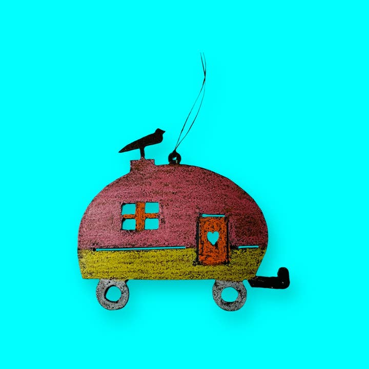 Whimsies – wholesale Ornament – Camper Ornament KOA Trailer RV Living Travel gifts impulse