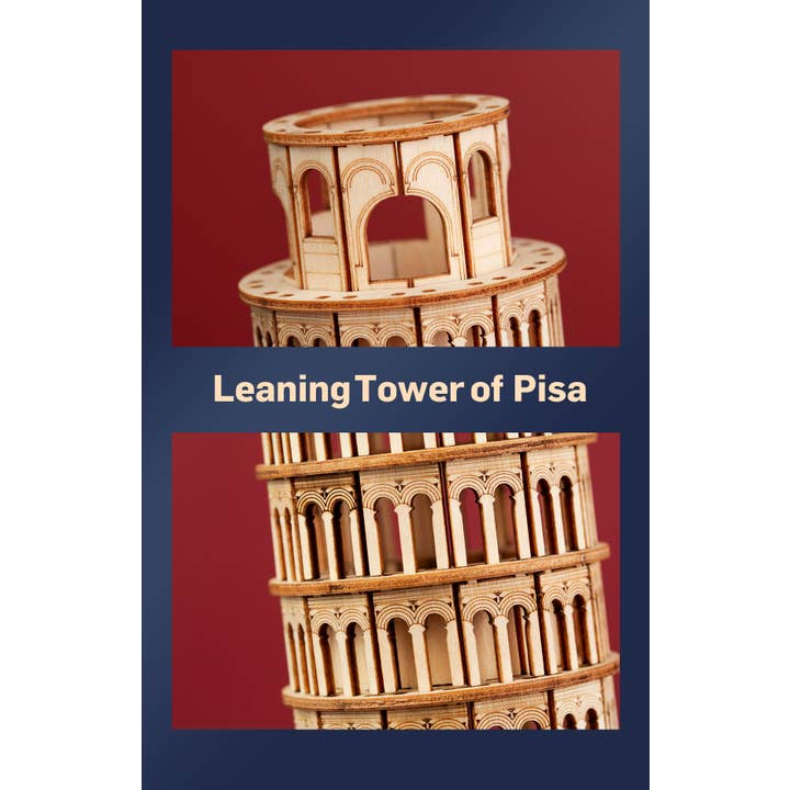 Hands Craft - Wholesale Puzzle - Kids - 3D Laser Cut Wooden Puzzle: Leaning Tower of Pisa