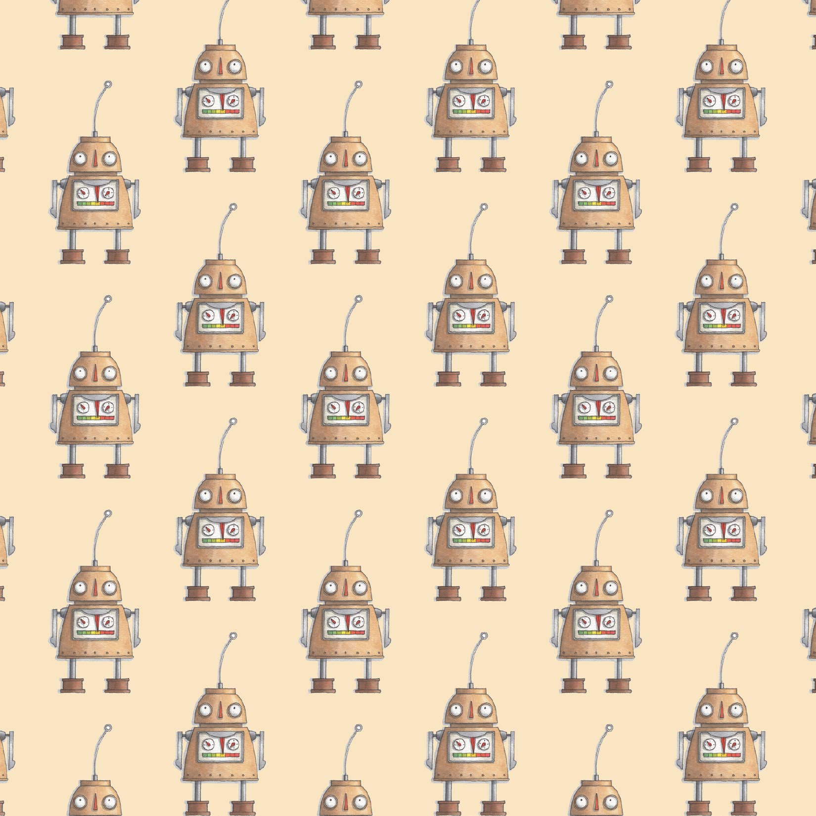 Yeesan Loh - Wholesale Flat Wrap - Gift Wrap / Robots1