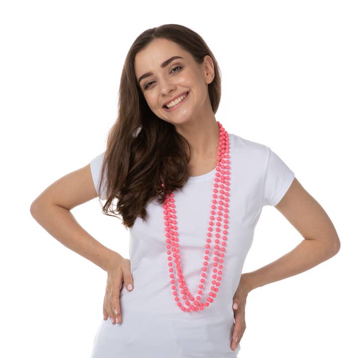 Stylex Party - Wholesale Beaded/Pearl Necklace - 1980s Beads Necklace Costume Accessory Fancy Dress8