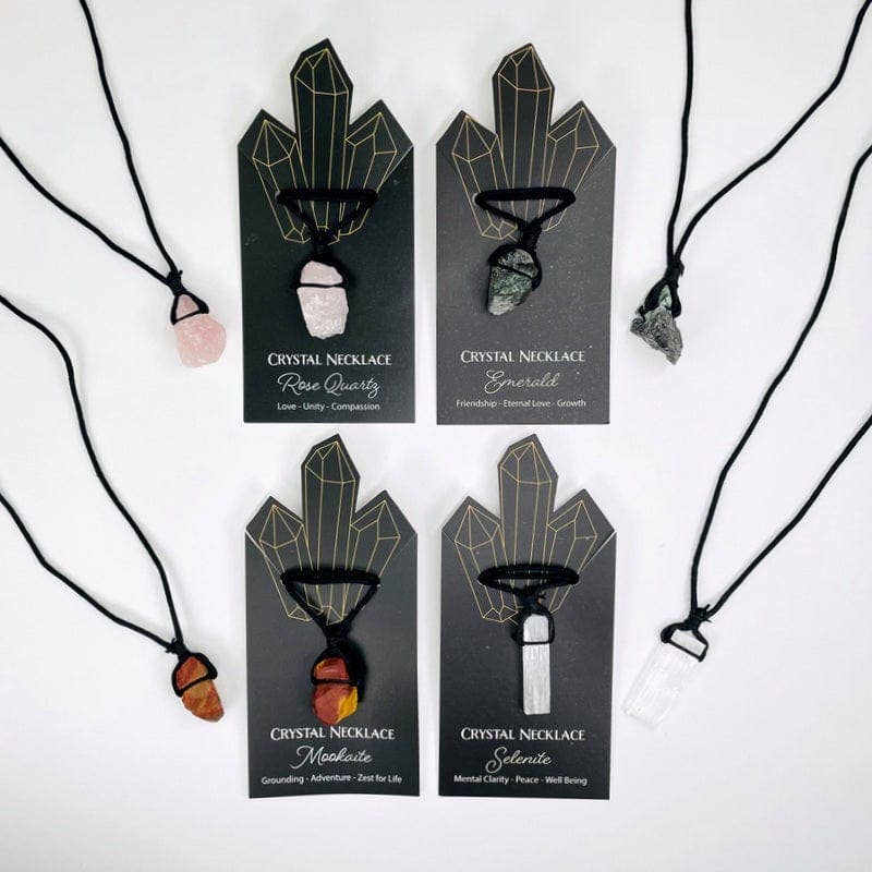 Rock Paradise – Engroshandel Halskæde med vedhæng – Krystal på snor halskæde - du vælger sten -1