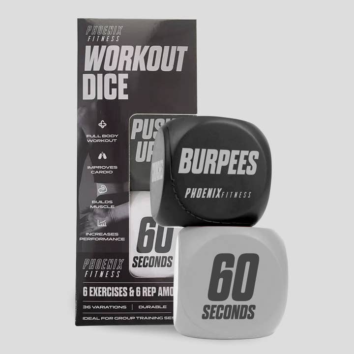 Fitness Routine Exercise Dice - Black for wholesale by Phoenix Fitness