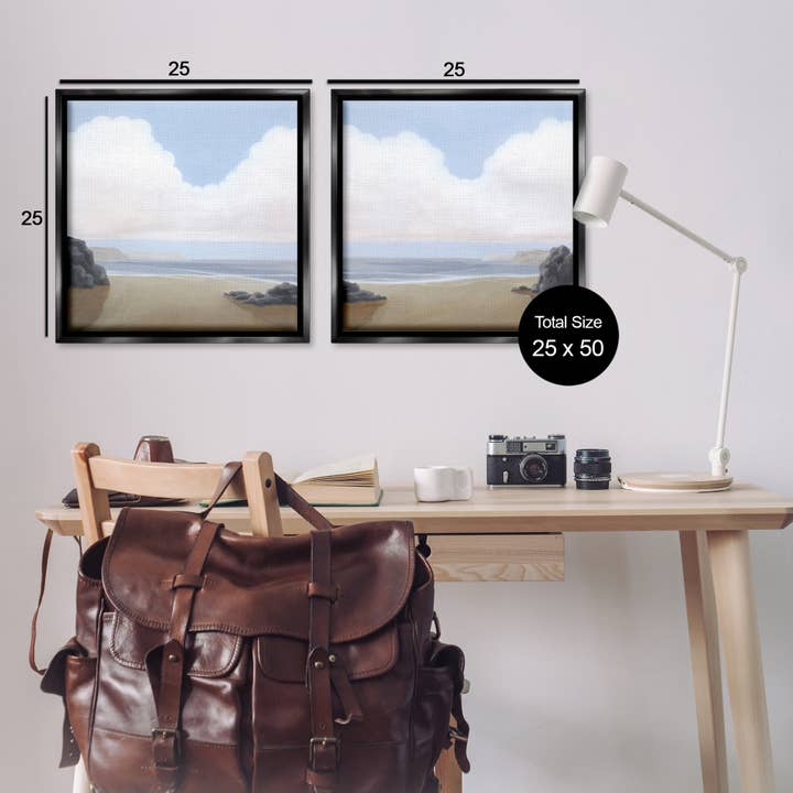 Stupell Industries - Wholesale Wall Decor - Kids & Baby - Abstract Secluded Beach Alcove Floater Framed Art2