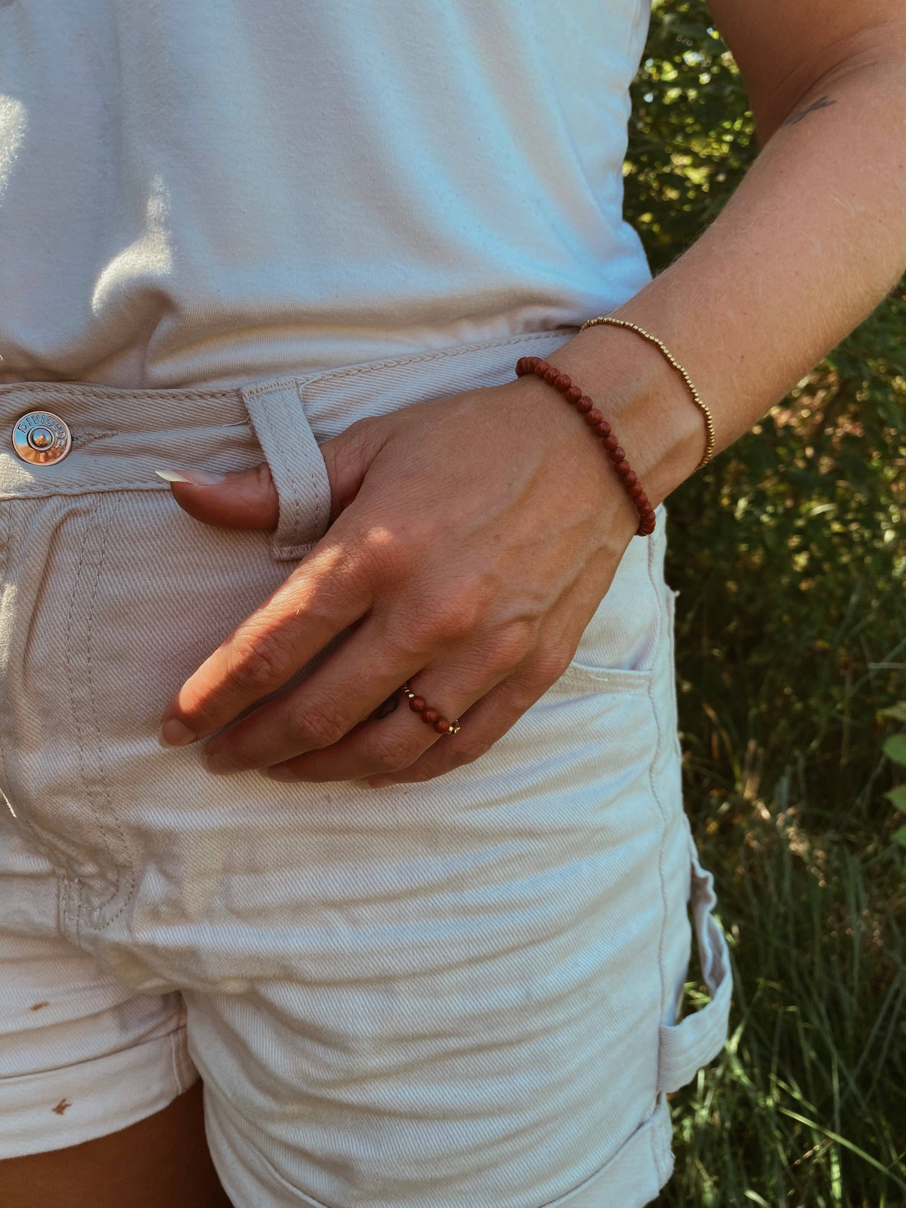 Babyzus – wholesale Beaded bracelet – Rode Jaspis armband - Kracht2