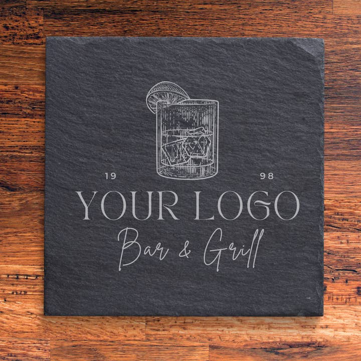 Slate Coaster - Your Logo or Design for wholesale by Maple and Holly