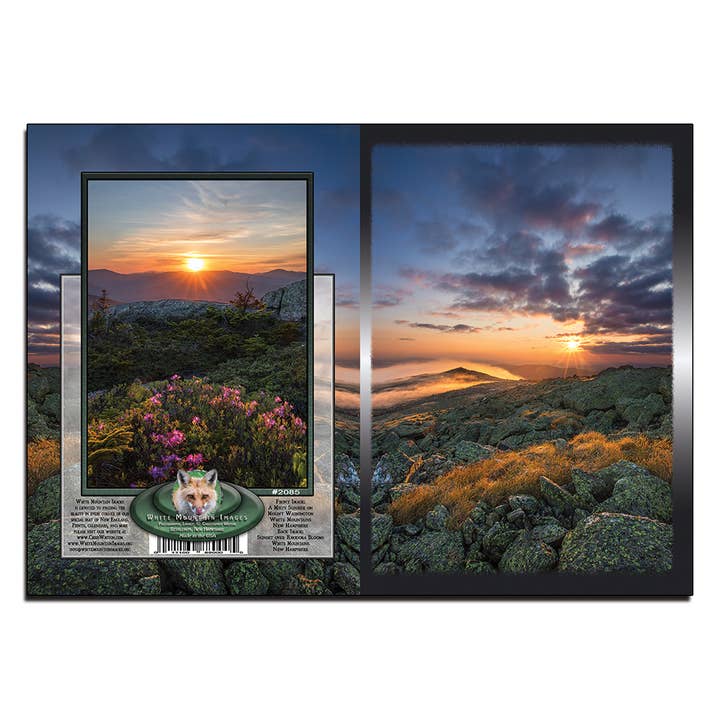 #2085 Mount Washington Hazy Solopgang Notecard for engroshandel hos White Mountain Images
